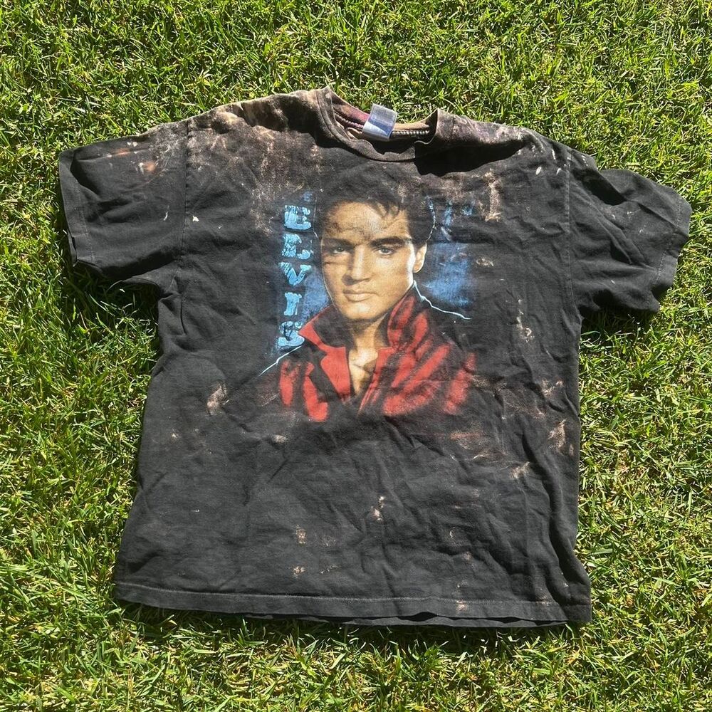2000s Elvis presley acid wash t shirt mens size Xl